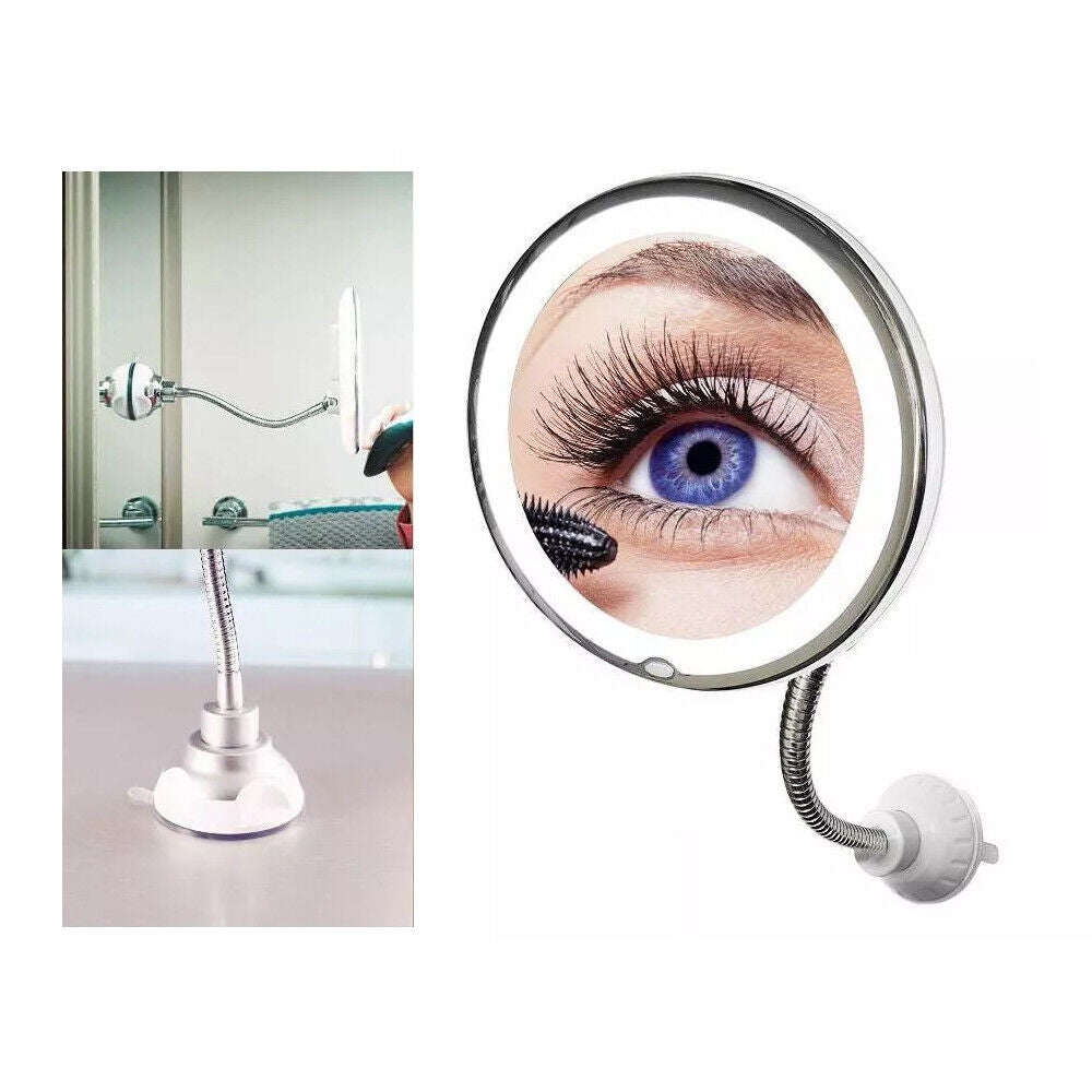 Makeup Mirrors: 10X LED Magnifying Makeup Mirror 360° Rotation