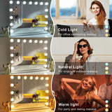 Mirrors: Hollywood LED Vanity Mirror Bluetooth Rectangle White Silver