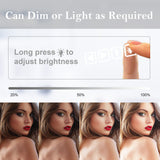 Mirrors: Hollywood LED Vanity Mirror Bluetooth Rectangle White Silver