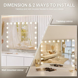 Mirrors: White Bluetooth Hollywood Mirror Rectangle Vanity Wall Light