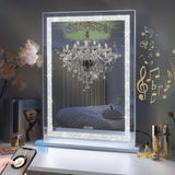Makeup Mirrors: Crystal Vanity Mirror 80CM LED Bluetooth Magnifying