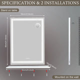 Makeup Mirrors: Crystal Vanity Mirror 80CM LED Bluetooth Magnifying