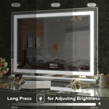 Makeup Mirrors: LED Makeup Mirror Bluetooth Touch Sensor Hollywood Vanity