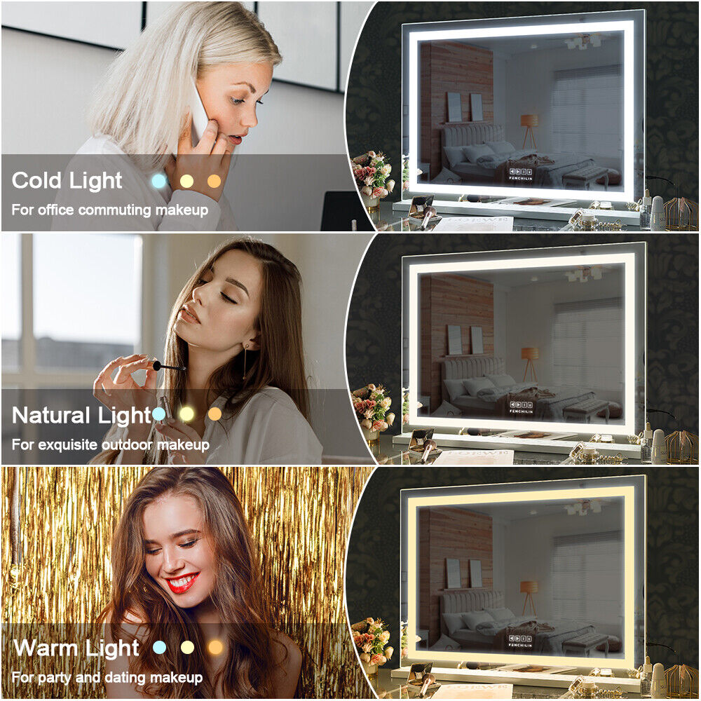 Makeup Mirrors: LED Makeup Mirror Bluetooth Touch Sensor Hollywood Vanity