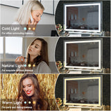 Makeup Mirrors: LED Makeup Mirror Bluetooth Touch Sensor Hollywood Vanity