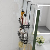 Kitchen & Bathroom DIY: Black Aluminium Shower Caddy 74cm Hanging Storage Rack 35cm