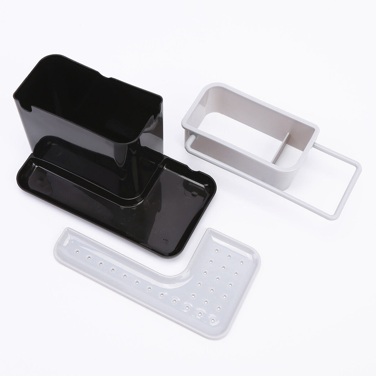 Bath Caddies: 21cm Kitchen Sink Caddy Suction Sponge Soap Holder Organizer 13cm
