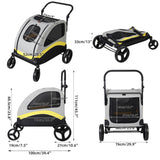 Dog Stroller Large Foldable Pet Travel Cart