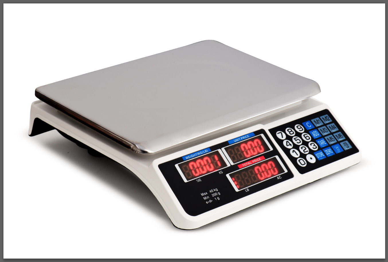 Kitchen Scales: Digital Kitchen Scale Electronic 40KG 1g Increment White
