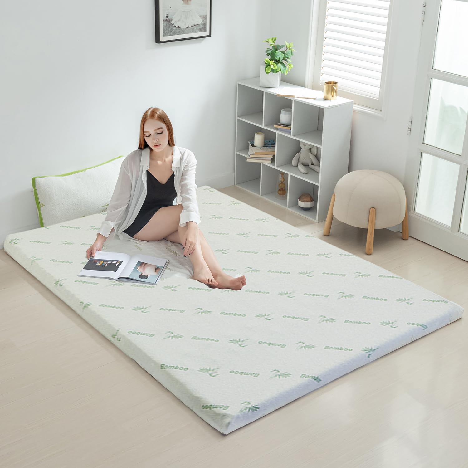Mattress Toppers: Double Bamboo Memory Foam Mattress Topper 7-Zone 8cm
