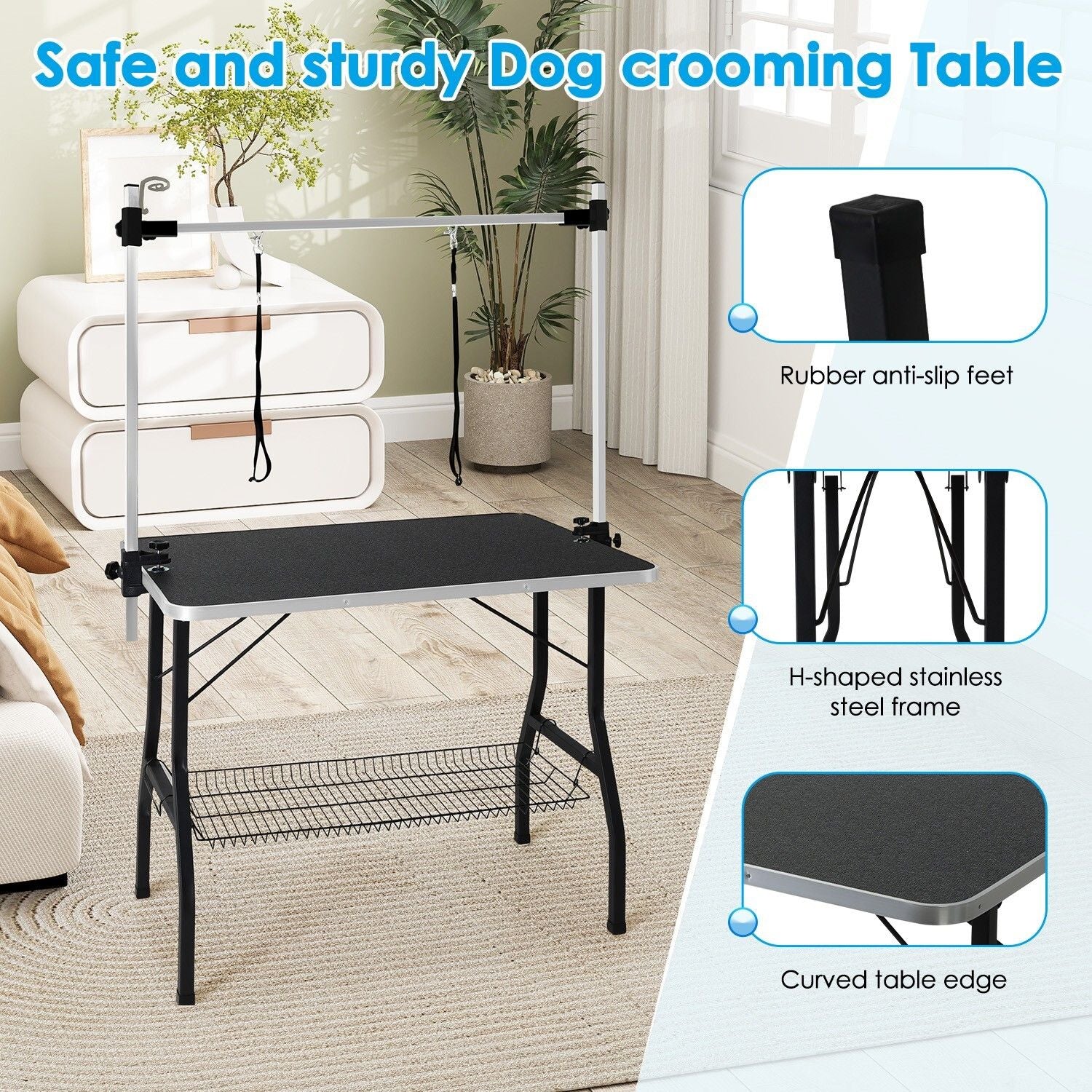 Dog Grooming Supplies: Adjustable Pet Grooming Table for Australian Cattle Dog, Foldable