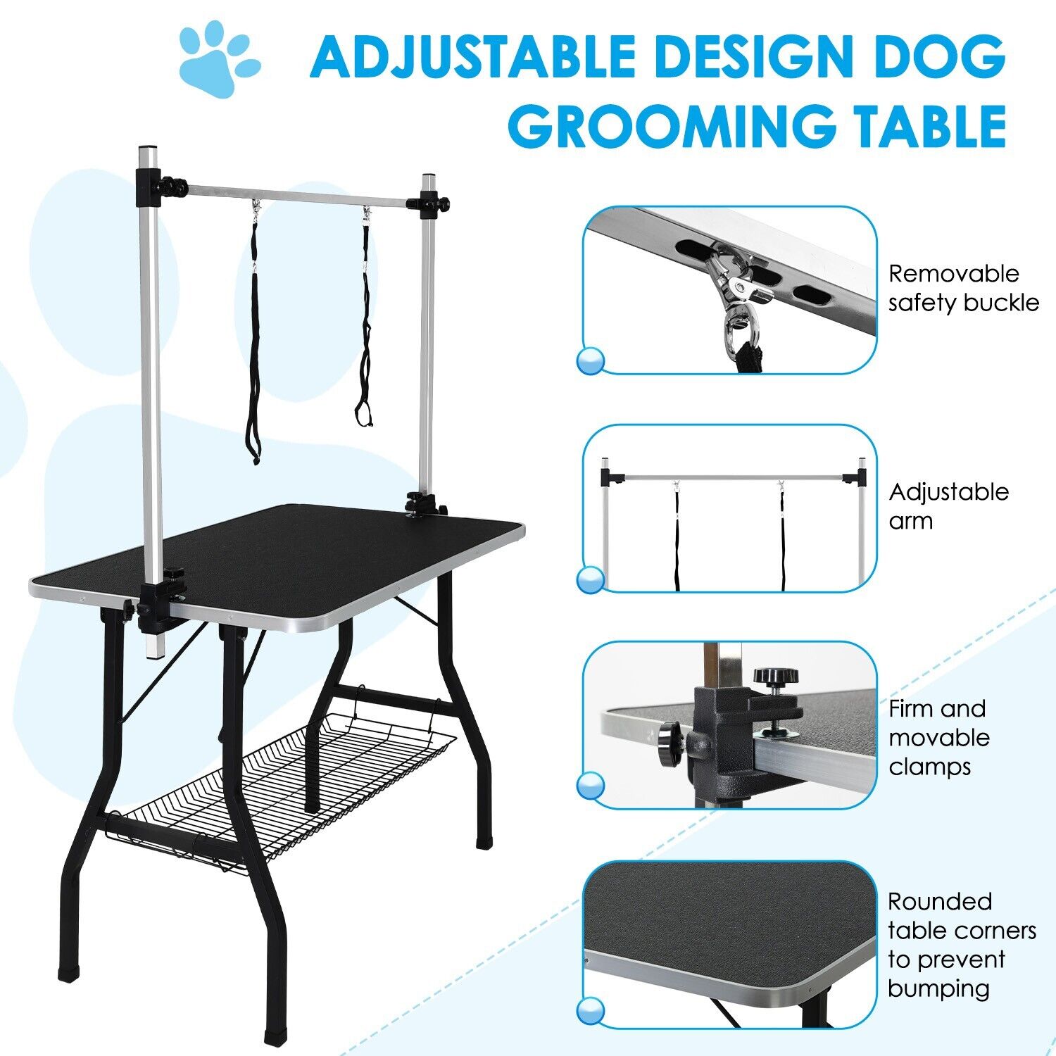 Dog Grooming Supplies: Adjustable Pet Grooming Table for Australian Cattle Dog, Foldable