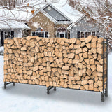 Bicycle Stands & Storage: Metal Firewood Rack Log Storage Holder Heavy Duty