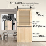 Audio Accessories: Sliding Barn Door Hardware Kit Rust Resistant Heavy Duty 1.83m
