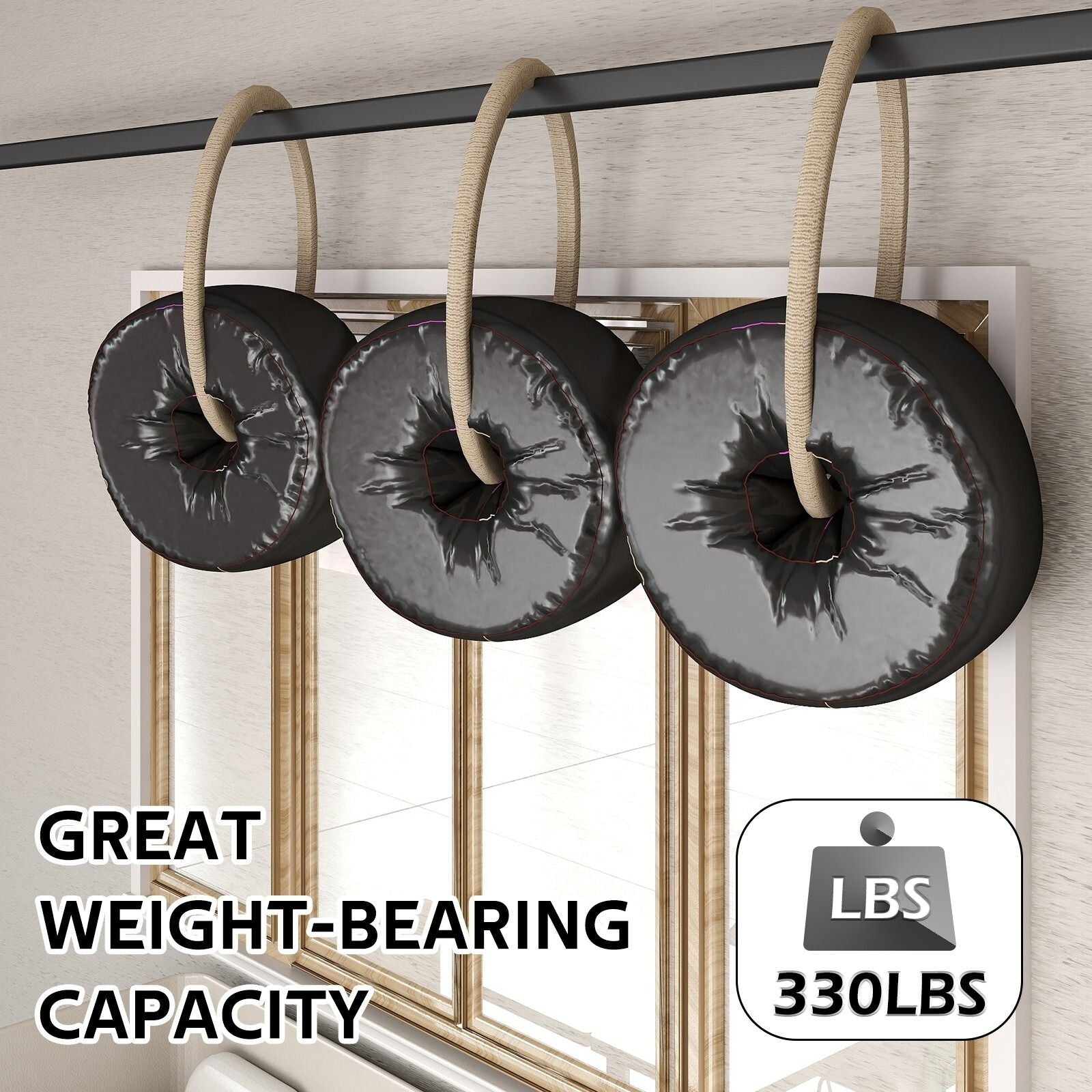 Sliding Barn Door Kit Heavy Duty Rust Resistant Single 2.44M