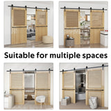 Audio Accessories: Sliding Barn Door Hardware Kit Heavy Duty Rust Resistant Single Door 3M