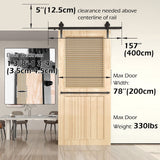 Audio Accessories: Sliding Barn Door Hardware Kit Heavy Duty Rust Resistant 4M