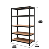 Wall Storage Racks: Heavy Duty Warehouse Shelving 75x30x152cm Steel Storage Rack