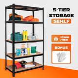 Wall Storage Racks: Heavy Duty Warehouse Shelving 75x30x170cm Steel