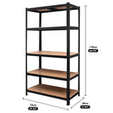Wall Storage Racks: Heavy Duty Warehouse Shelving 75x30x170cm Steel