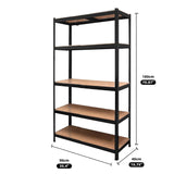 Wall Storage Racks: Heavy Duty Warehouse Shelving Rack Steel Garage Storage 180cm