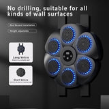 Boxing & Martial Arts: Wall Mount Boxing Machine Bluetooth Black Punch Pad + Gloves