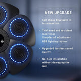 Boxing & Martial Arts: Wall Mount Boxing Machine Bluetooth Black Punch Pad + Gloves