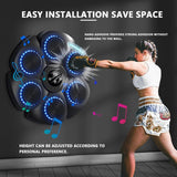 Boxing & Martial Arts: Wall Mount Boxing Machine Bluetooth Black Punch Pad + Gloves