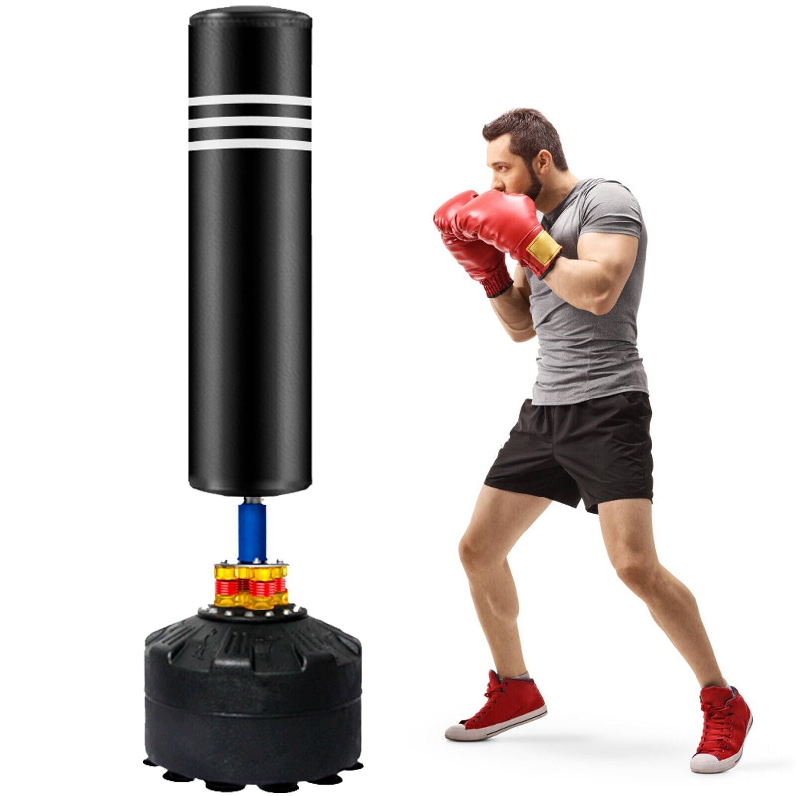 Boxing & Martial Arts: Punching Bag Stand for Adults & Kids - Boxing Training Speed Kick 175cm