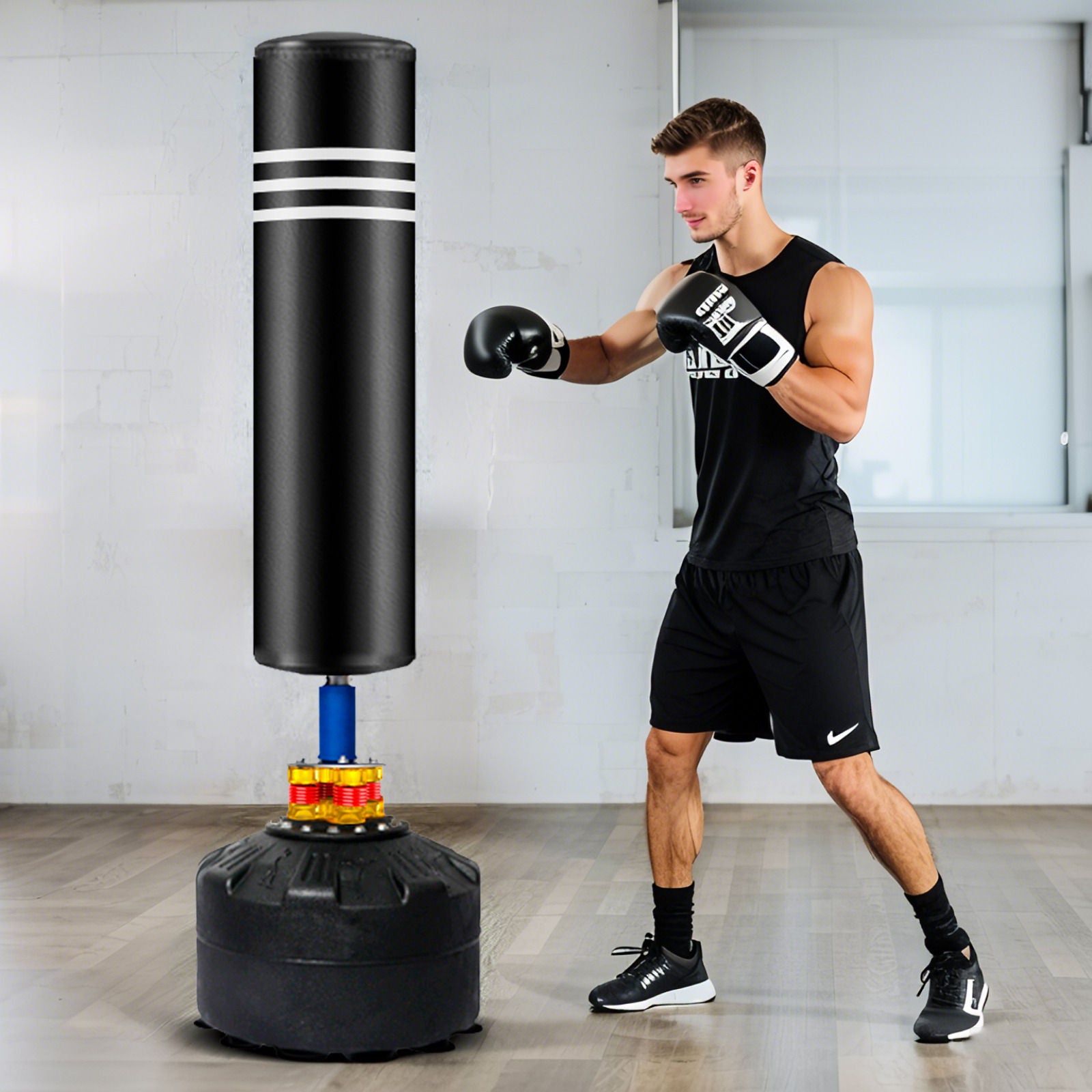 Boxing & Martial Arts: Punching Bag Stand for Adults & Kids - Boxing Training Speed Kick 175cm