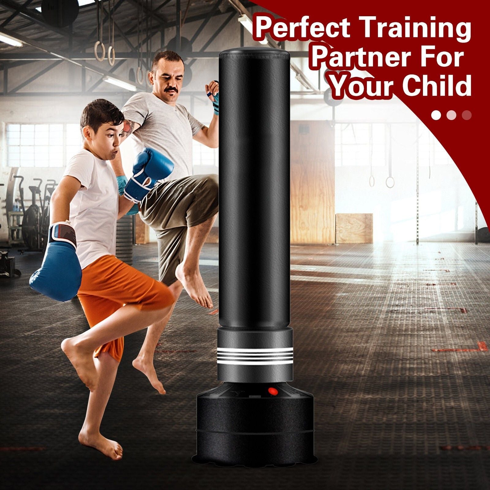 Boxing & Martial Arts: Standing Boxing Bag Punch Training for Adults Kids 170cm
