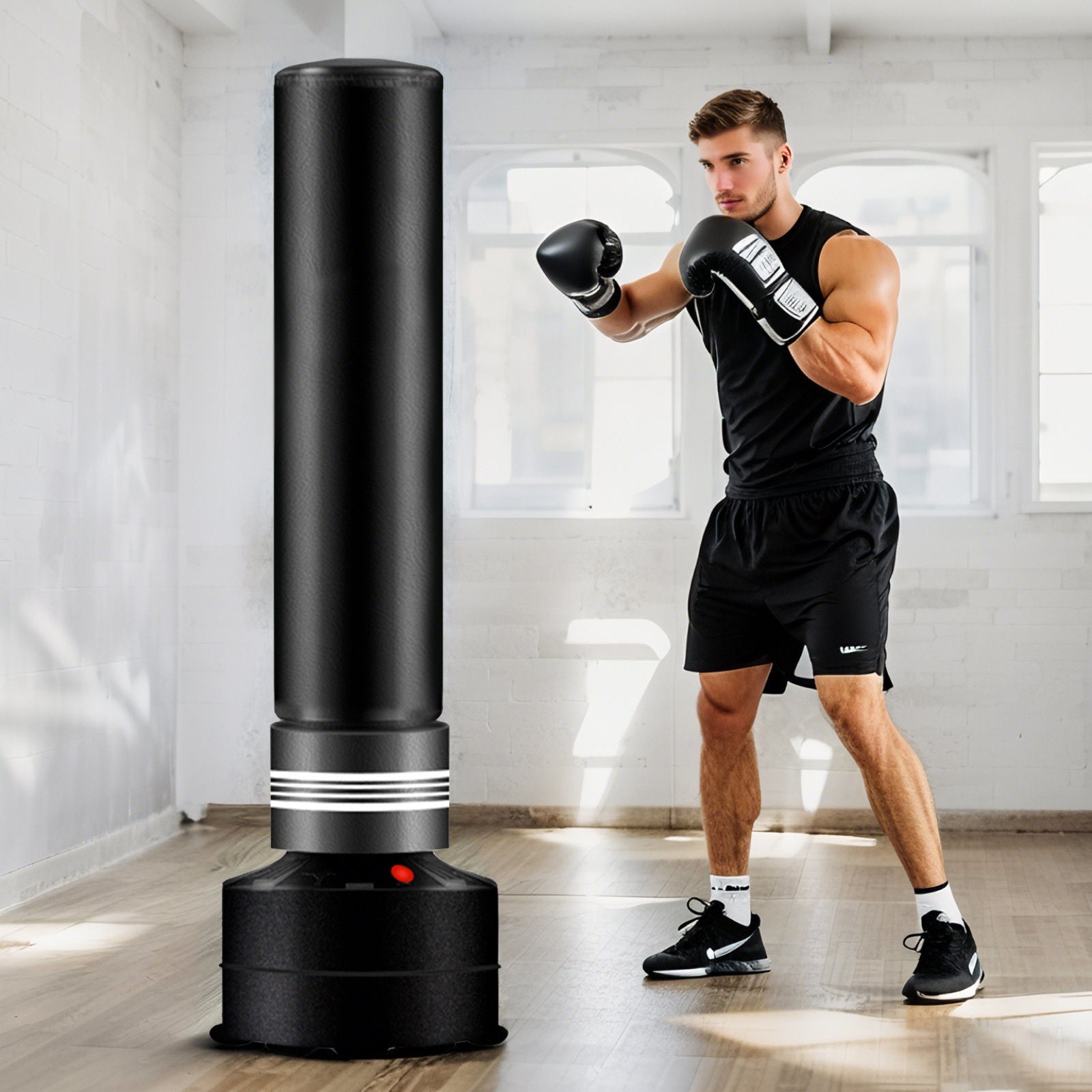 Boxing & Martial Arts: Standing Boxing Bag Punch Training for Adults Kids 170cm