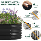 Garden Beds & Planters: Oval Raised Garden Bed Galvanised Steel 240x80x42cm Planter