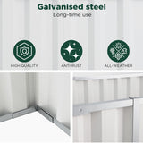 Outdoor Power Equipment: Galvanised Steel Raised Garden Rectangle Bed 160x80x42cm No-Screw Oval