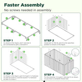 Outdoor Power Equipment: Galvanised Steel Raised Garden Rectangle Bed 160x80x42cm No-Screw Oval