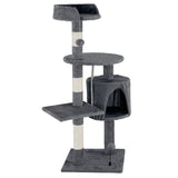 Cat Scratching Posts: Cat Tower Tree Scratching Post Dark Grey Condo 112cm