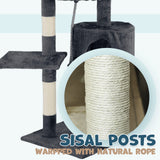 Cat Scratching Posts: Cat Tower Tree Scratching Post Dark Grey Condo 112cm