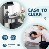 Cat Scratching Posts: Cat Tower Tree Scratching Post Dark Grey Condo 112cm