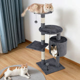 Cat Scratching Posts: Cat Tower Tree Scratching Post Dark Grey Condo 112cm