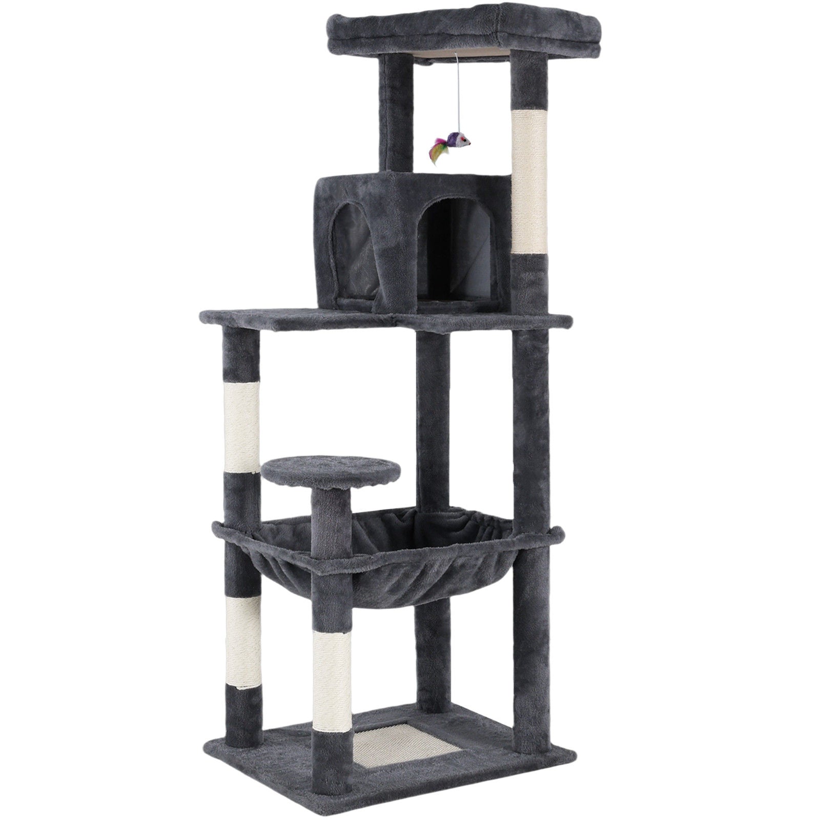 Cat Scratching Posts: Cat Tower Tree Condo Scratching Post Dark Grey 142cm