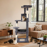 Cat Scratching Posts: Cat Tower Tree Condo Scratching Post Dark Grey 142cm