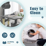 Cat Scratching Posts: Grey Cat Tree Tower Condo Scratching Post Bed Stand 1.4M