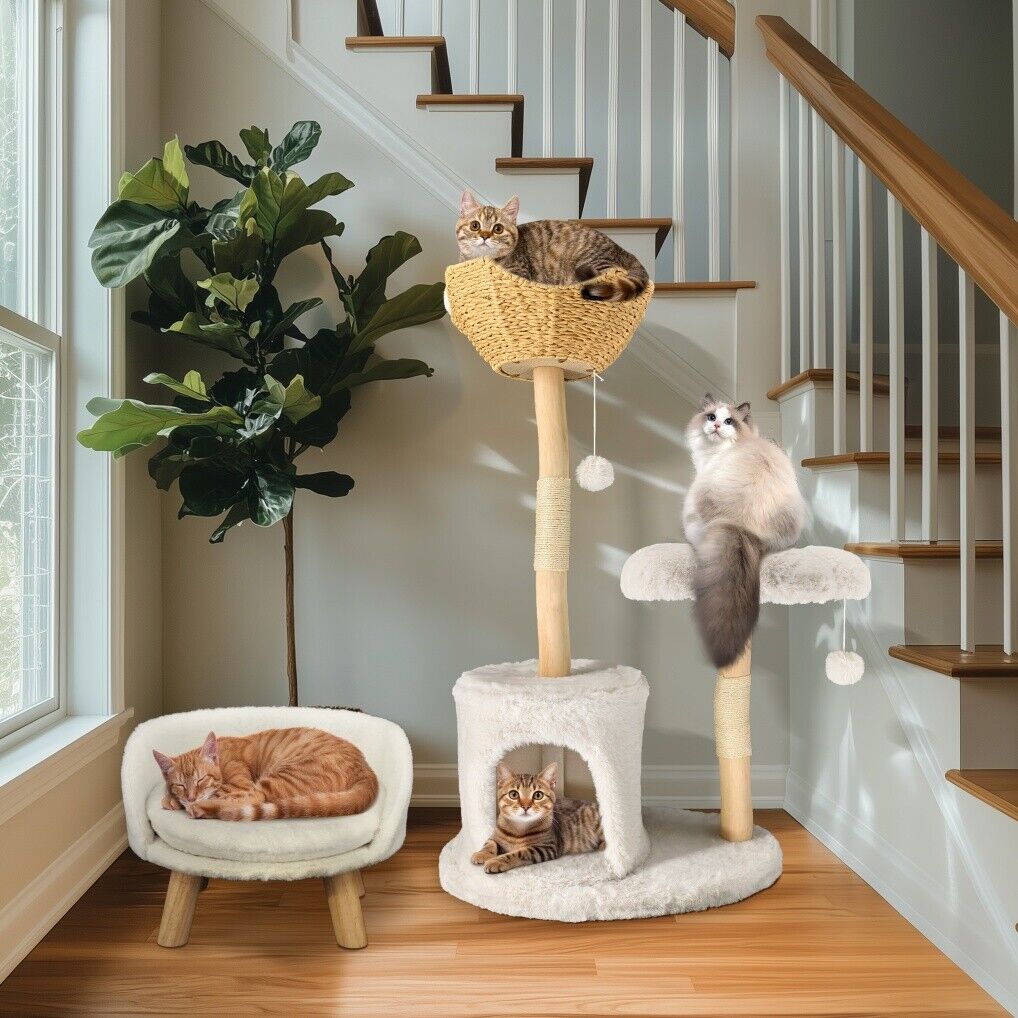 Cat Scratching Posts: Cat Tree Condo Activity Center Sisal Scratcher Tower