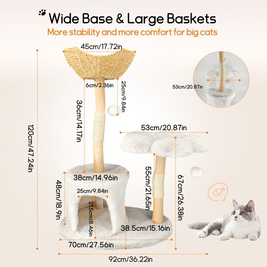 Cat Scratching Posts: Cat Tree Condo Activity Center Sisal Scratcher Tower