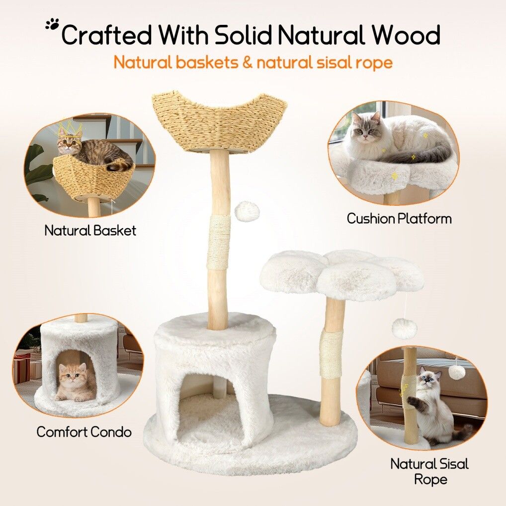 Cat Scratching Posts: Cat Tree Condo Activity Center Sisal Scratcher Tower