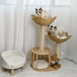 Cat Scratching Posts: Cat Tree Tower Large Scratching Post Condo Basket Activity Center