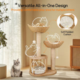 Cat Scratching Posts: Cat Tree Tower Large Scratching Post Condo Basket Activity Center