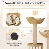 Cat Scratching Posts: Cat Tree Tower Large Scratching Post Condo Basket Activity Center