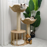 Cat Scratching Posts: Cat Tree Tower Large Scratching Post Condo Basket Activity Center