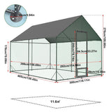Small Animal Habitats & Cages: XL Chicken Coop 276x405x300cm Large Hen House Cage